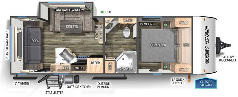 2024 Forest River Cherokee Grey Wolf 23MKBL 29ft for Sale