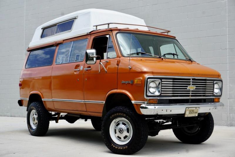 1973 Chevrolet G20 Van Factory Camper Orange for Sale