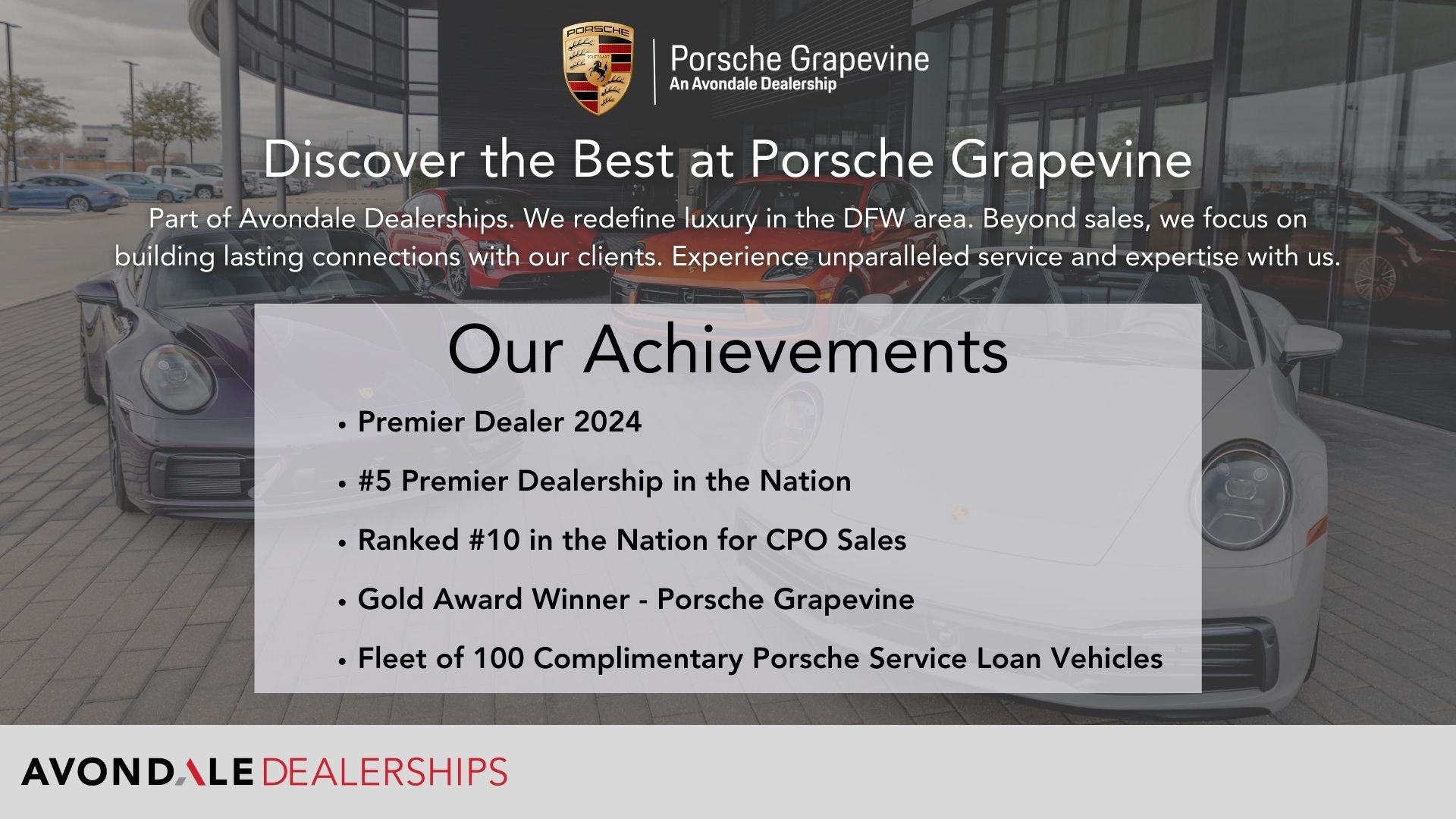 Porsche Grapevine - An Avondale Dealership in Grapevine, TX 76051