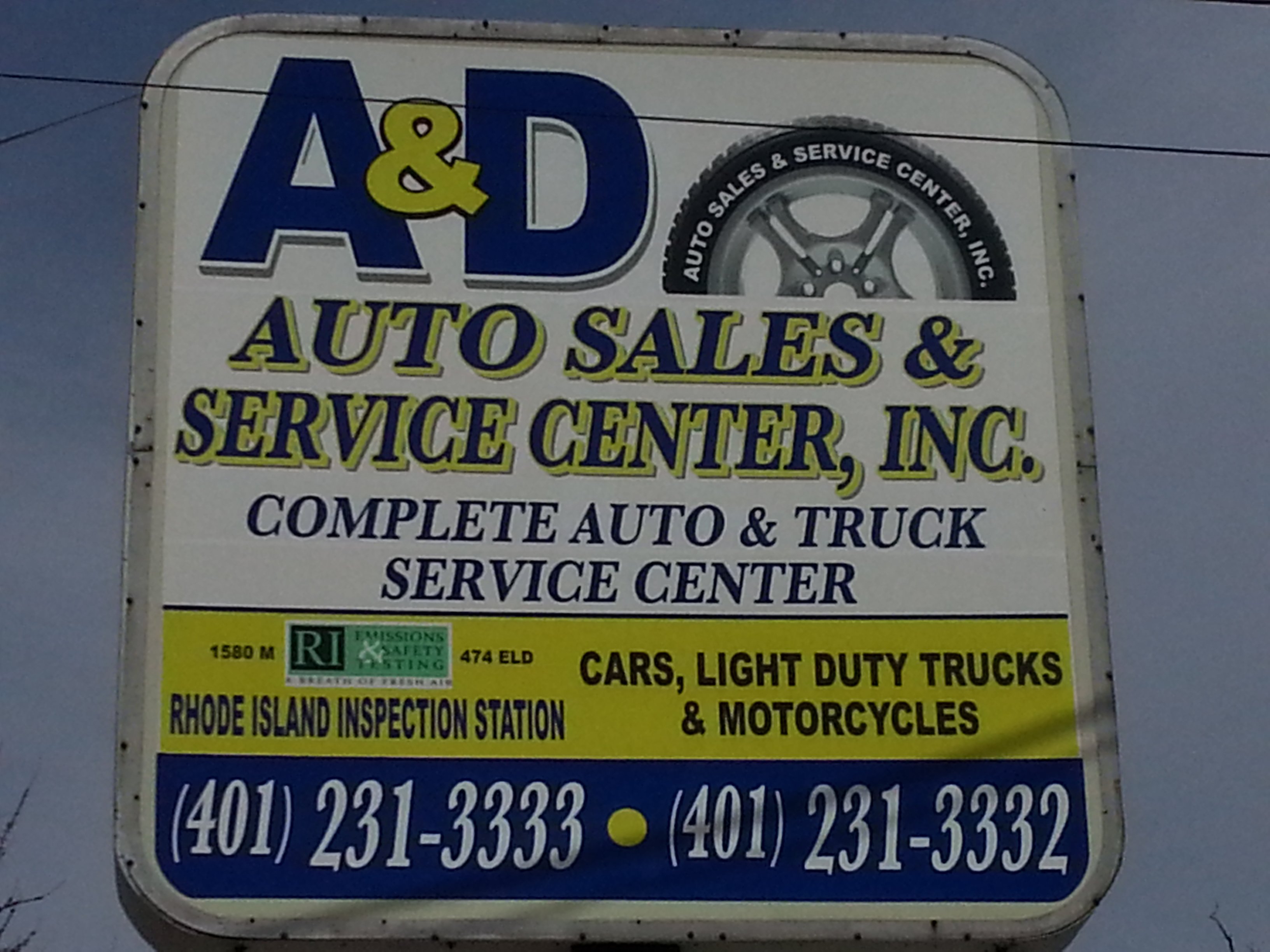 A & D AUTO SALES & SERVICE CENTER INC. in Smithfield, RI 02917
