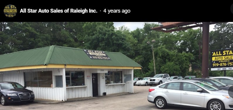 ALL STAR AUTO SALES OF RALEIGH INC in Raleigh, NC 27604